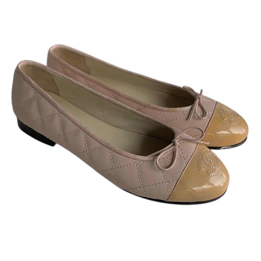 🥿Chanel Style Quilted Ballet Camel Flats 🥿